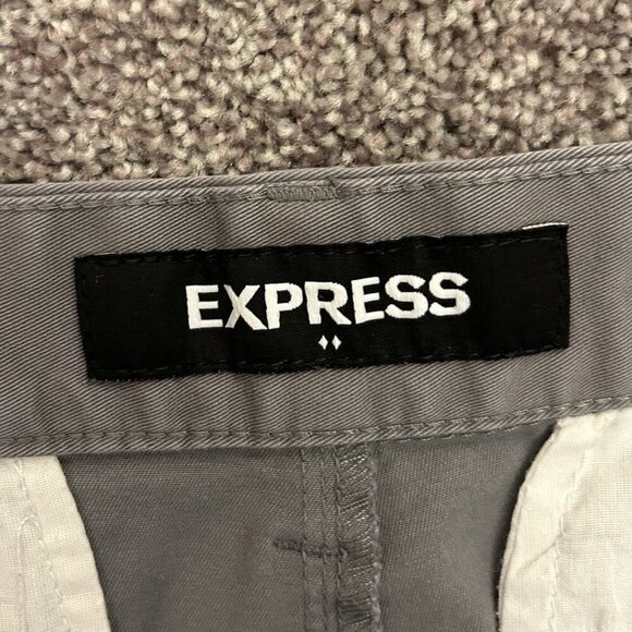Express Men's Chino Pants Gray Skinny Stretch 365 Comfort Pockets Size 29 x 32 - Picture 9 of 16